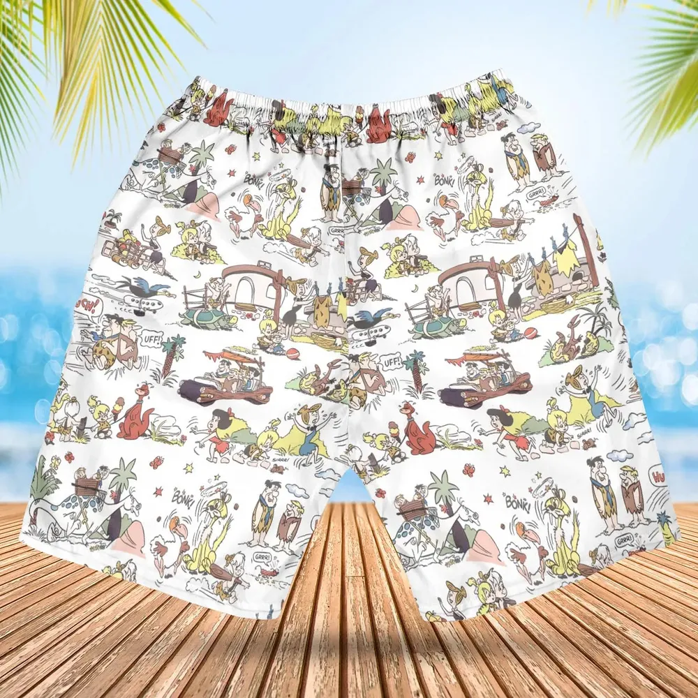 Stone Age Life The Flintstone Hawaiian Short - 2
