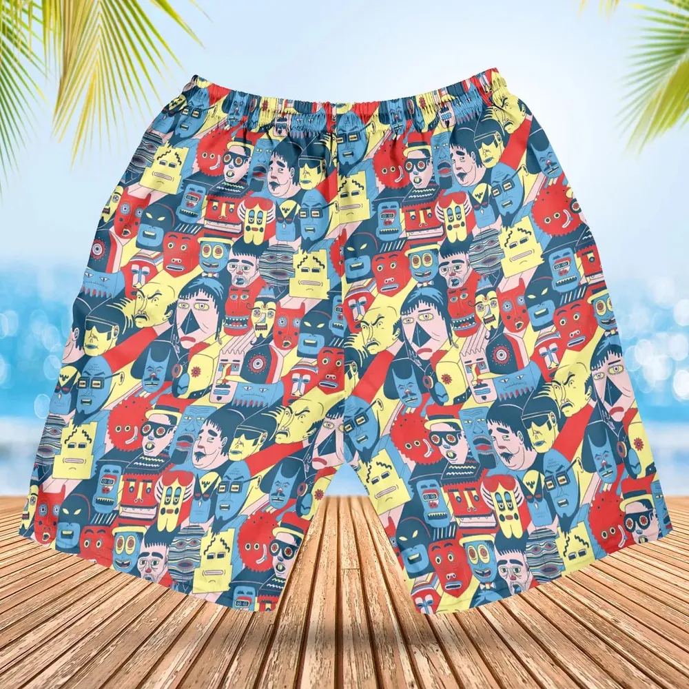 Trash Monsters Adult Swim Hawaiian Short - 2