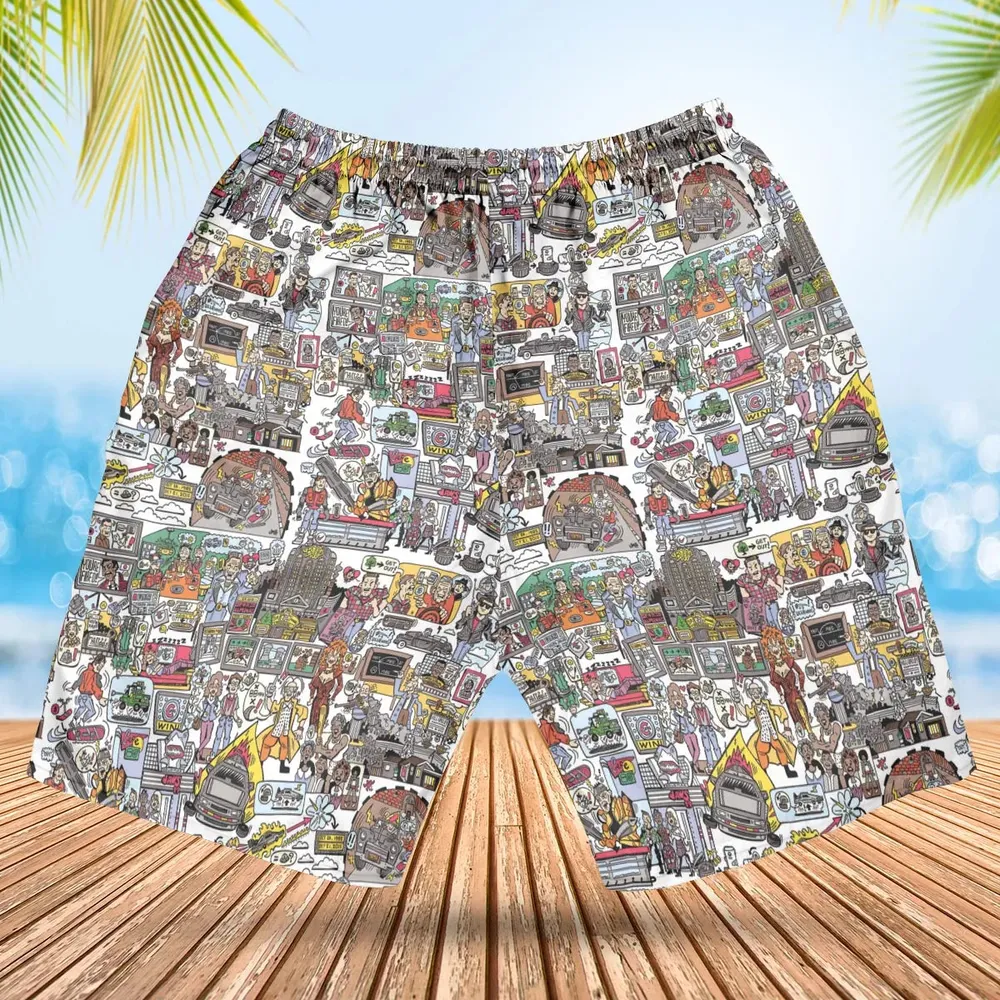 Back To Style Back To The Future Hawaiian Short - 2