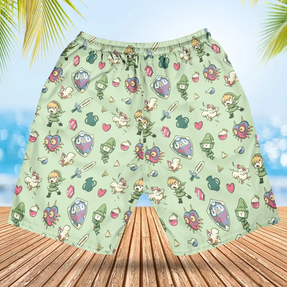 Let's Roll Link The Legend of Zelda Hawaiian Short - 2