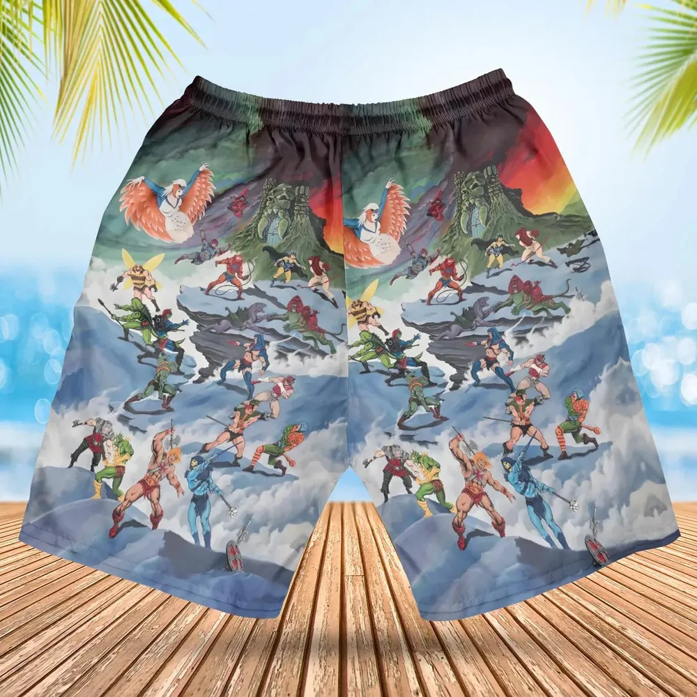 MOTU Castle Grayskull Battle Hawaiian Short - 2