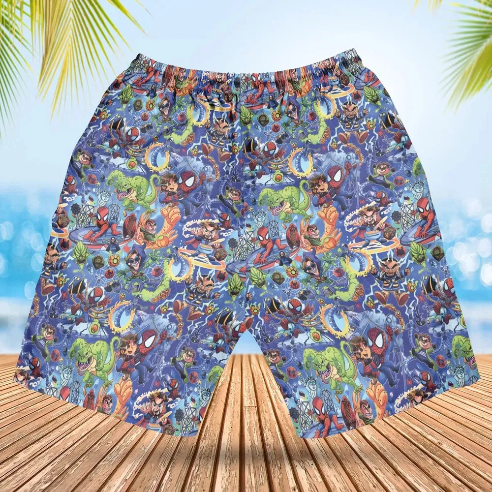 Web Slinger Spider Man Hawaiian Short - 2