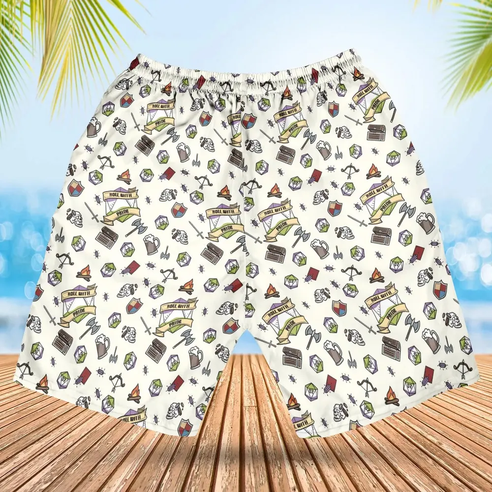 Roll With Pride DnD Hawaiian Short - 2