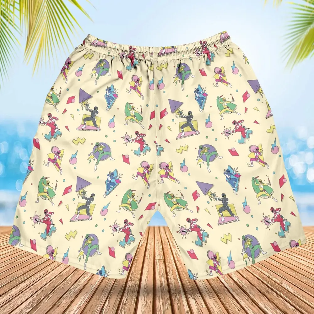 Morphin Team Power Rangers Hawaiian Short - 2