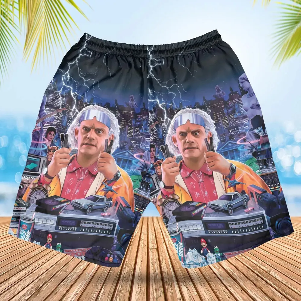 Great Scott! Back To The Future Hawaiian Short - 2