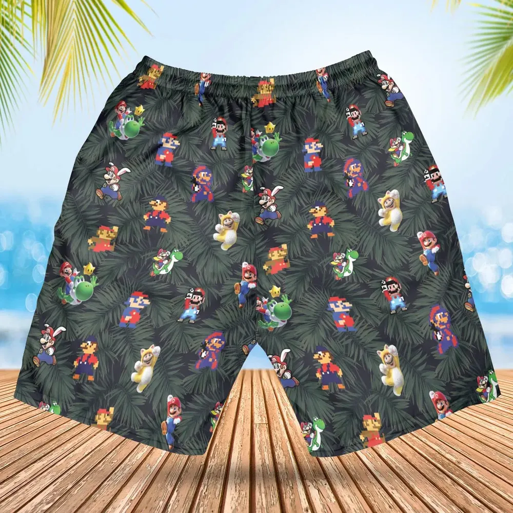 Tropical Mario Super Mario Hawaiian Short - 2