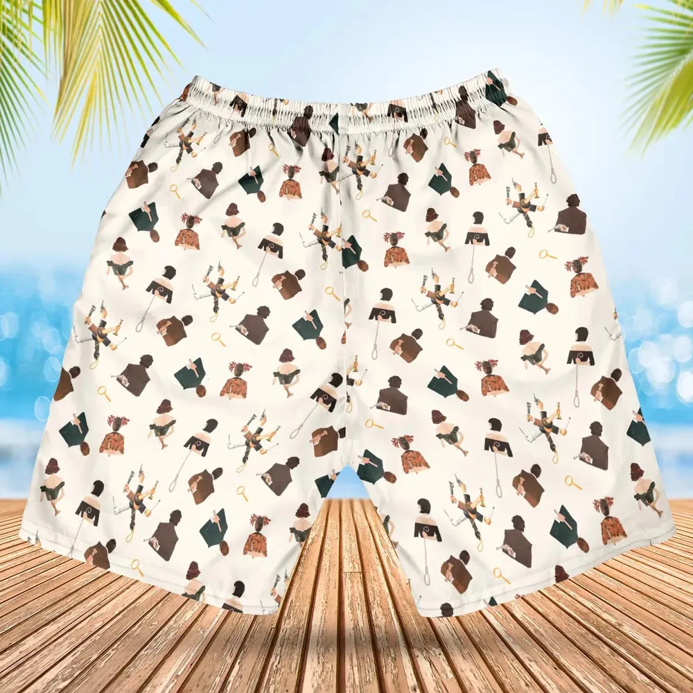 Clue The Movie Characters Pattern Hawaiian Short - 2