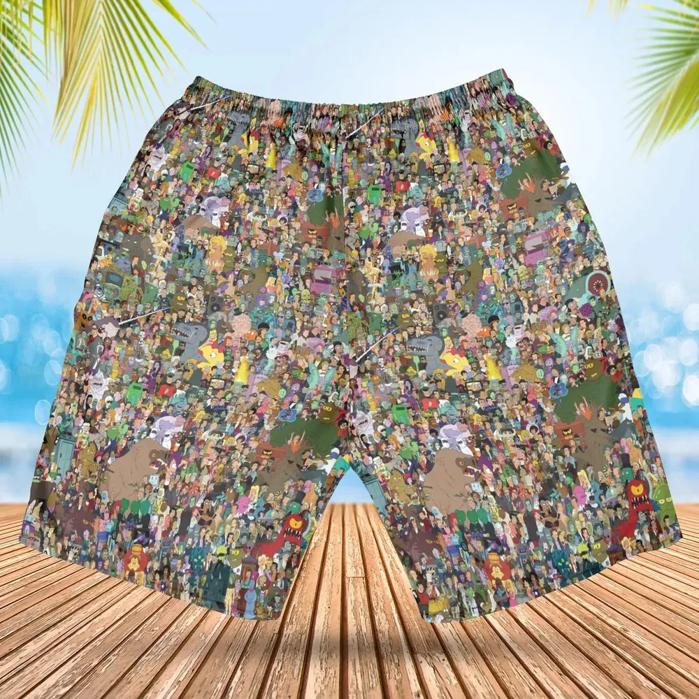 Futurama Characters Hawaiian Short - 2