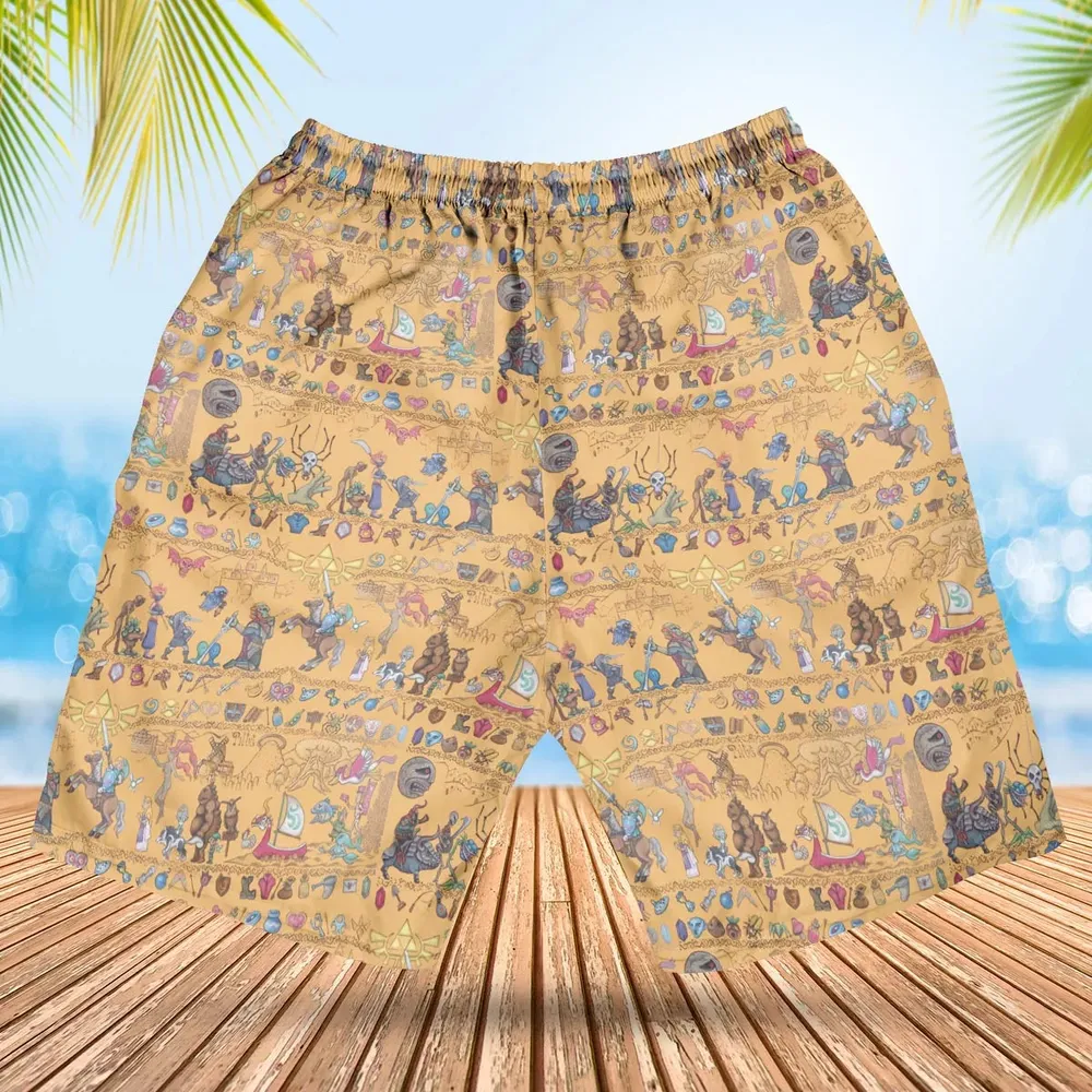 Link's Journey Tapestry The Legend Of Zelda Hawaiian Short - 2
