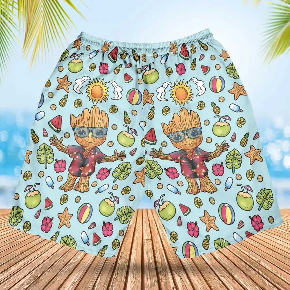 Summer Galaxy Groot Hawaiian Short - 2