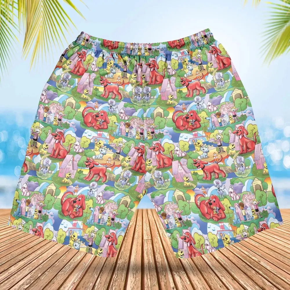 Clifford The Big Red Dog Seamless Hawaiian Short - 2