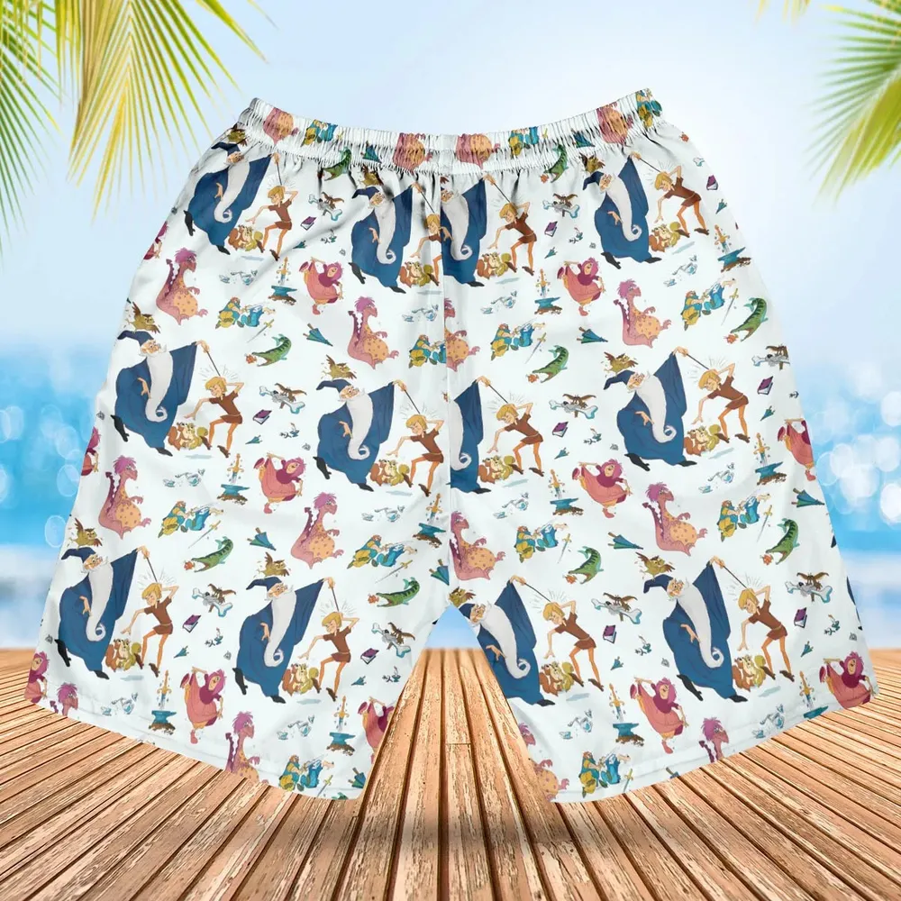 Sword in the Stone Pattern Hawaiian Short - 2