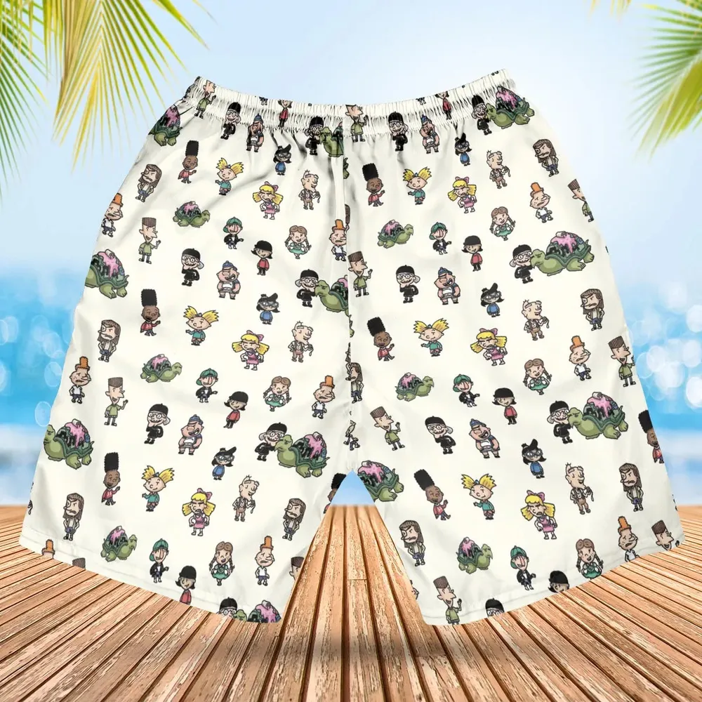 Hey Arnold Characters Hawaiian Short - 2