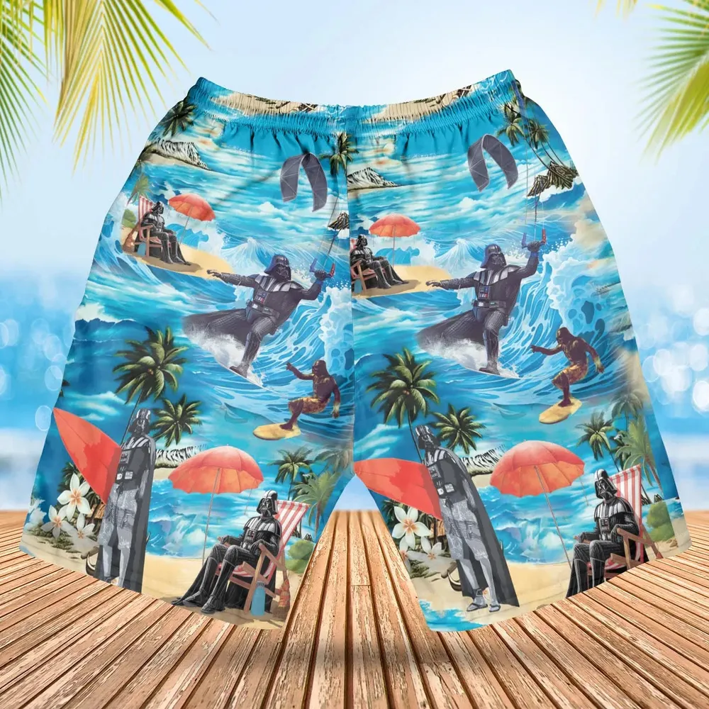 Darth Vader Surfing Hawaiian Short - 2