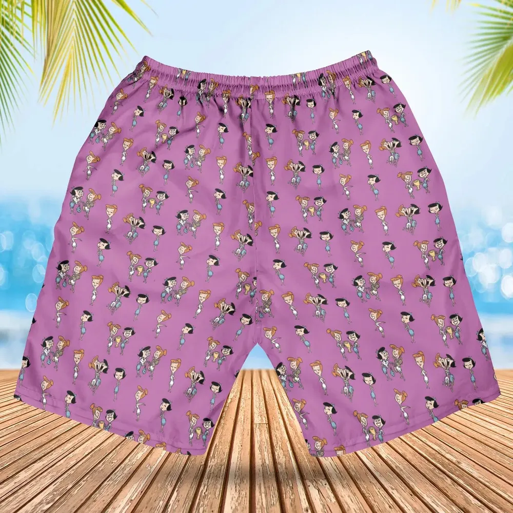 Wilma and Betty The Flintstones Hawaiian Short - 2