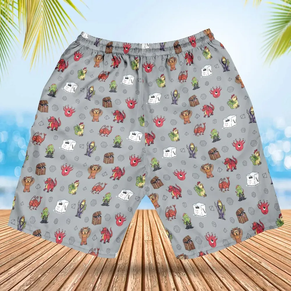 Little Monsters DnD Hawaiian Short - 2