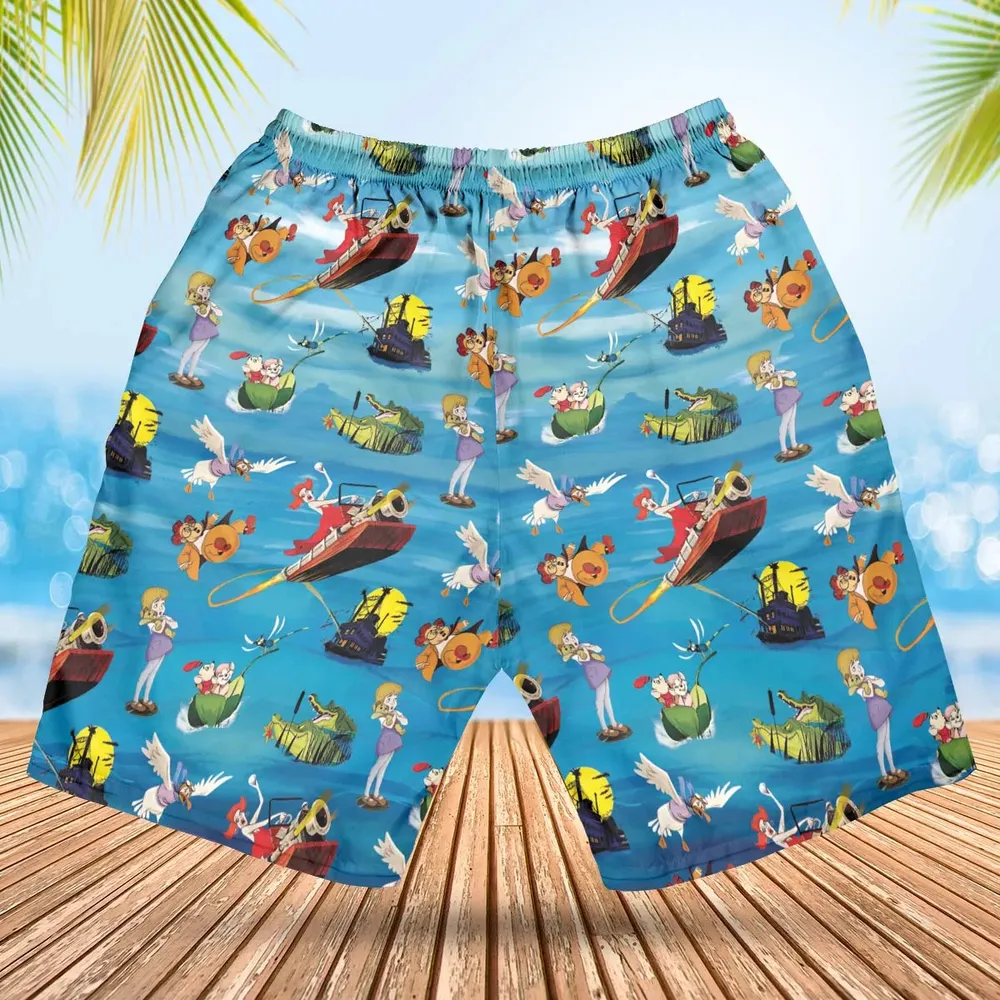 Chasing The Rescuers Characters Hawaiian Short - 2