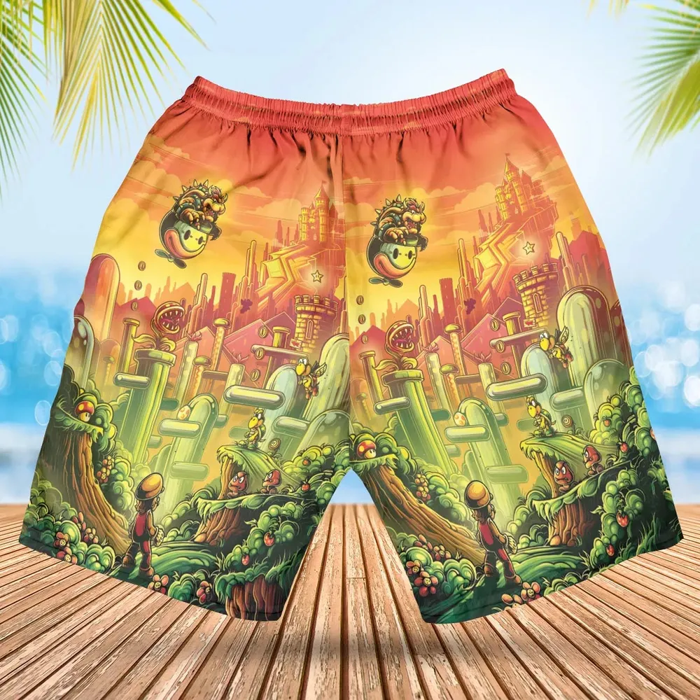 Plumber Kingdom Super Mario Hawaiian Short - 2