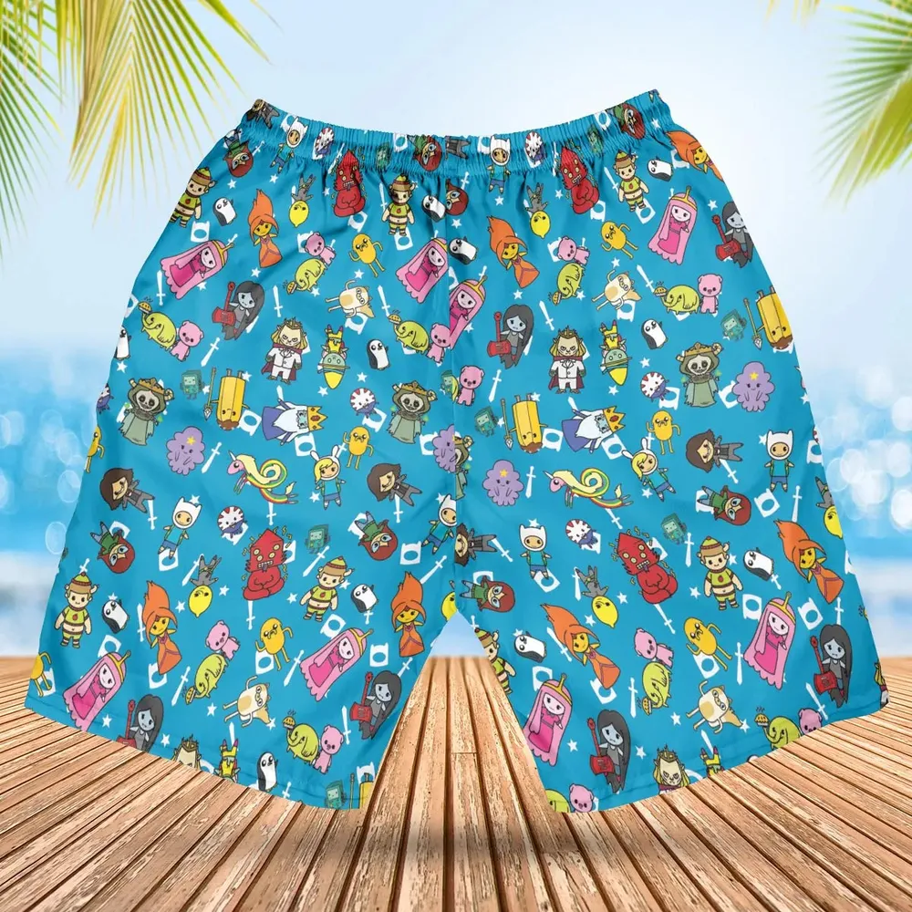 Adventure Time Characters Doodle Hawaiian Short - 2