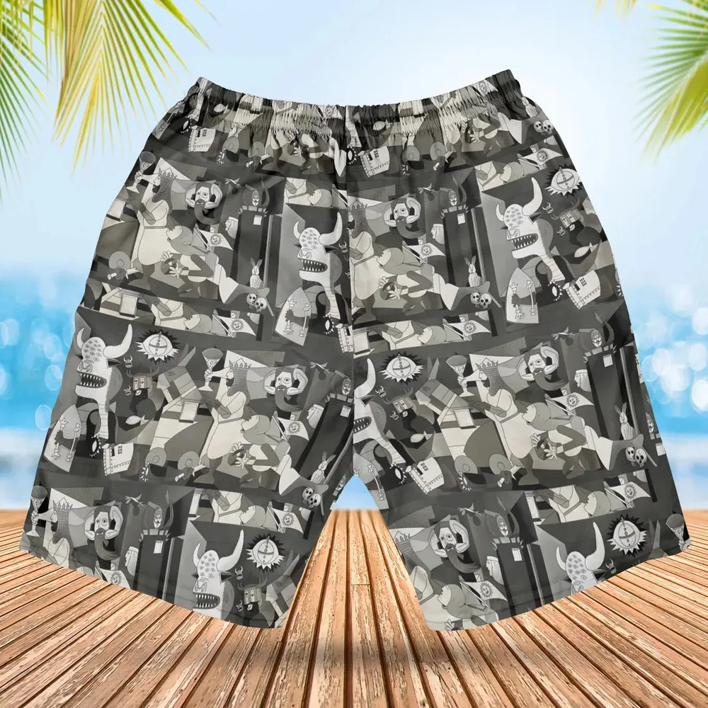 Monty Picasso Style Art Hawaiian Short - 2
