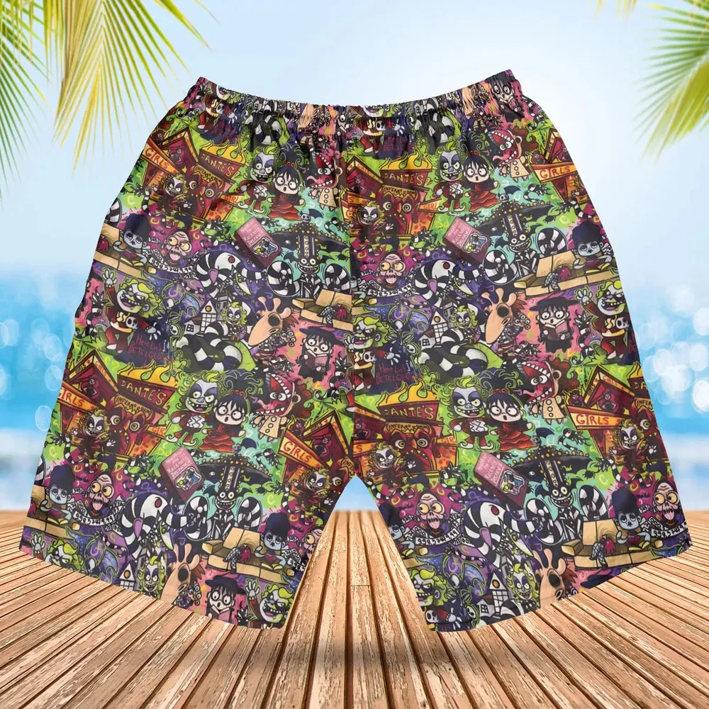 Spooky Chic Beetlejuice Hawaiian Short - 2