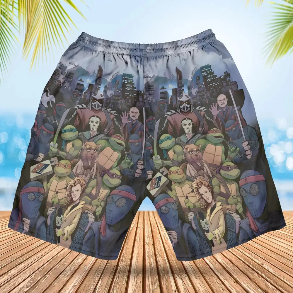 Turtles vs Ninja Teenage Mutant Ninja Turtles Hawaiian Short - 2