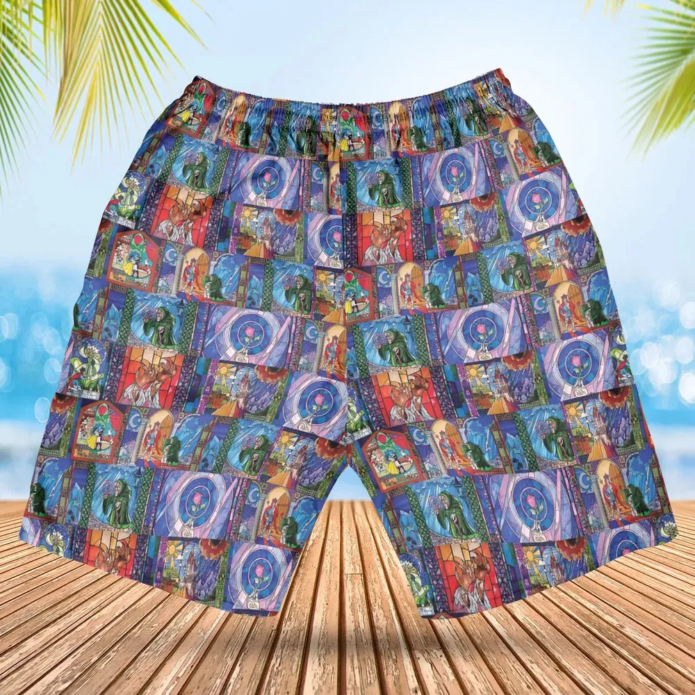 Beauty And The Beast Story Windows Hawaiian Short - 2