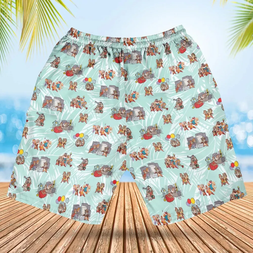 Rescue Team Chip 'n Dale Rescue Rangers Hawaiian Short - 2