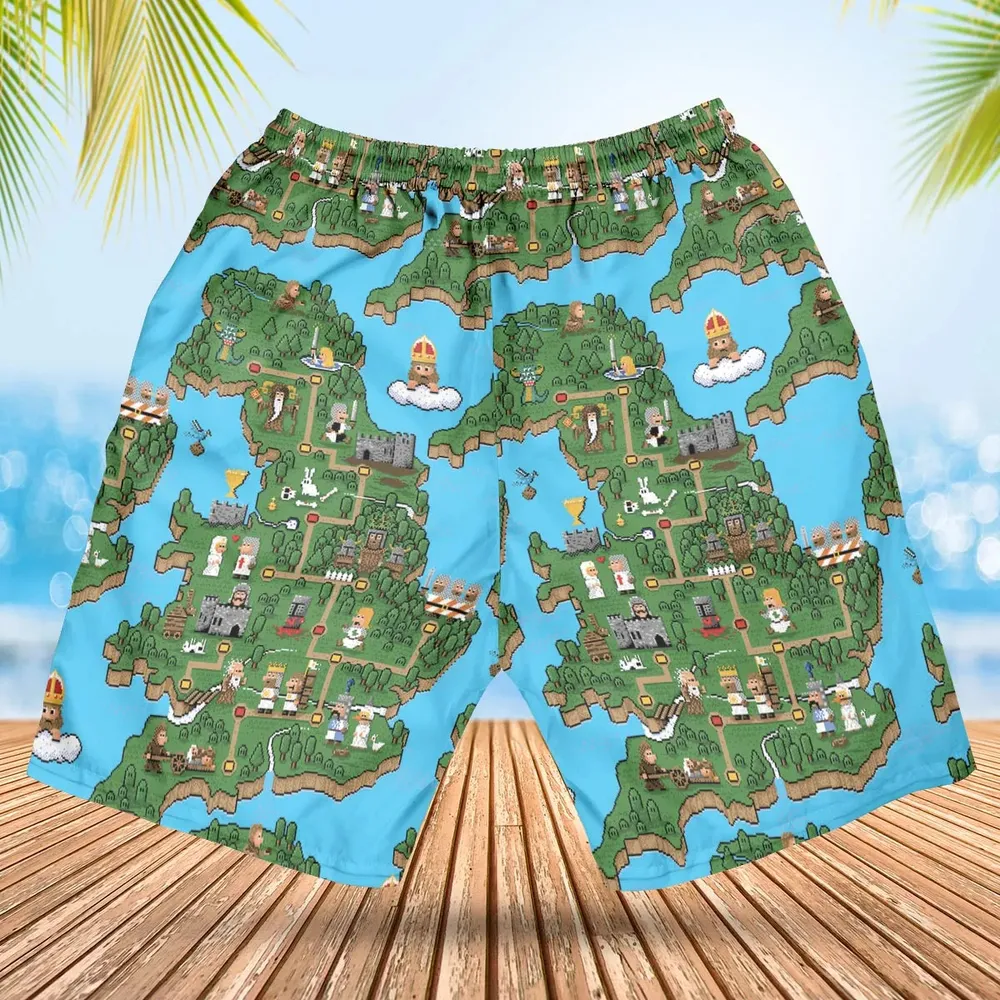 Pixel Art Python Monty Python Hawaiian Short - 2