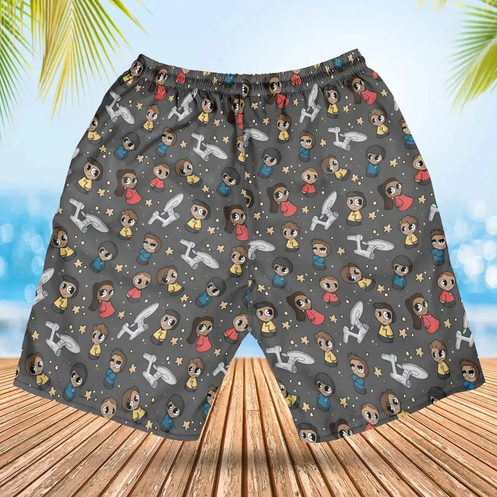 Cute Space Star Trek Hawaiian Short - 2