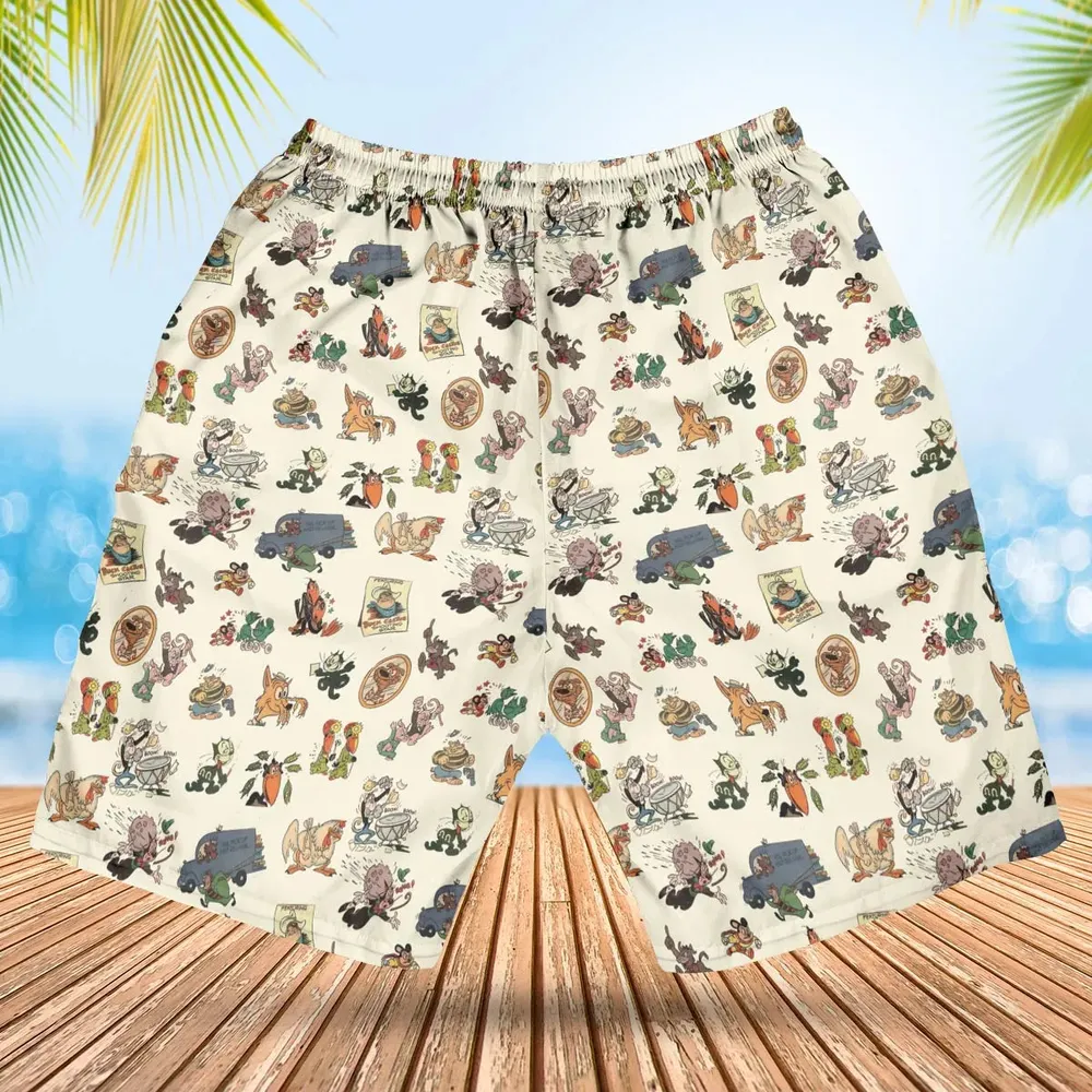Nostalgia Terrytoons Characters Hawaiian Short - 2