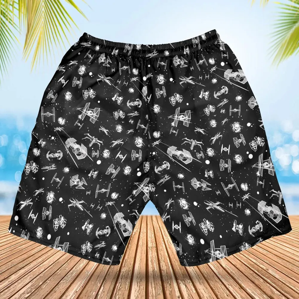 Space Ship Battle Star Wars Hawaiian Short - 2