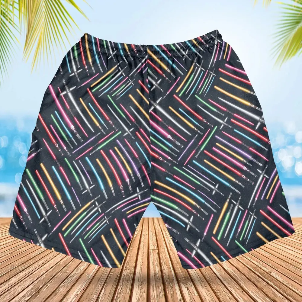 Lightsabers Star Wars Pattern Hawaiian Short - 2