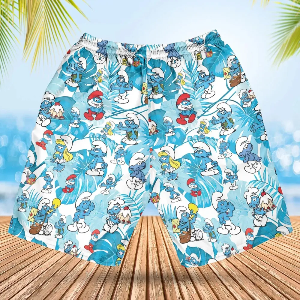 The Smurfs Pattern Hawaiian Short - 2