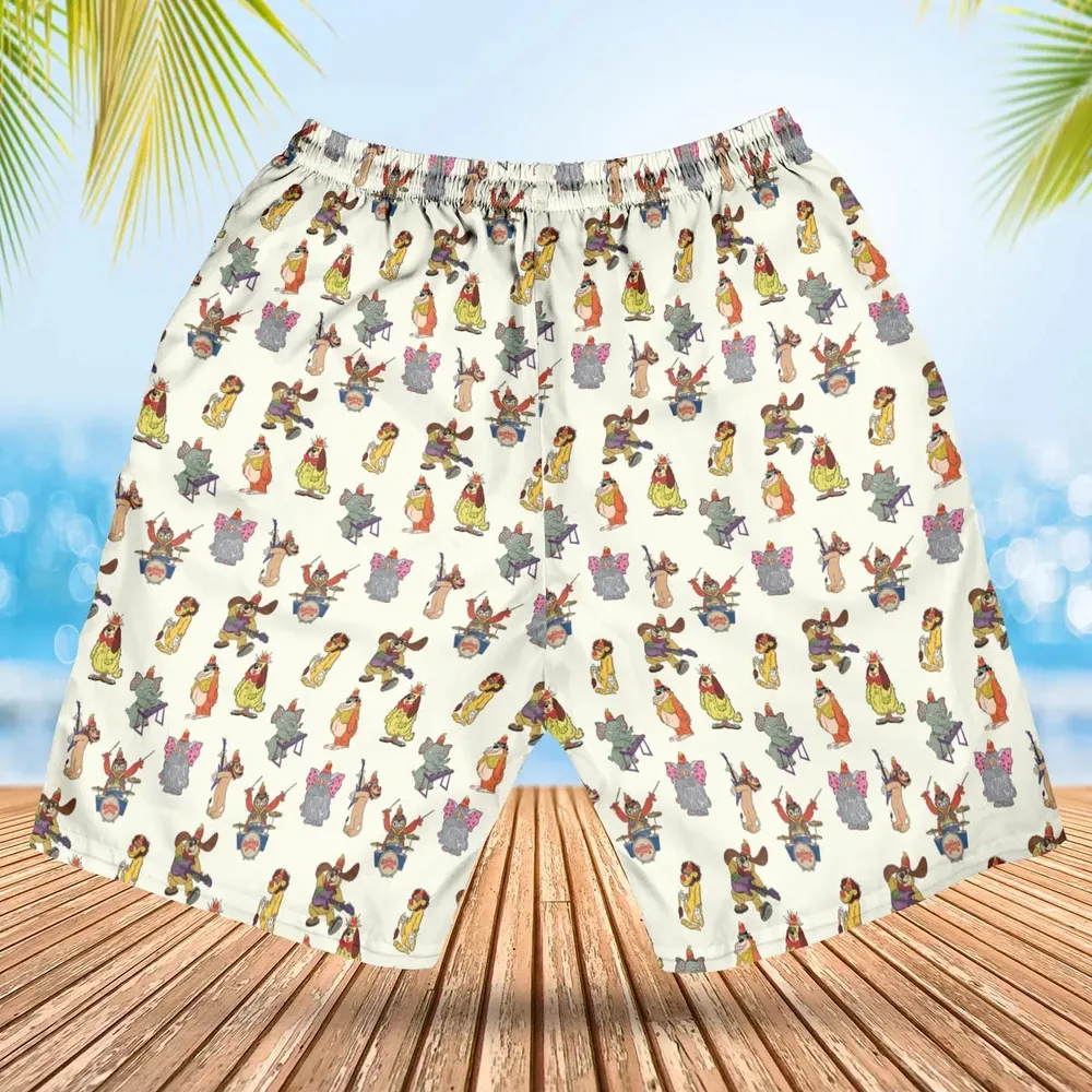 Snorky Fleegle Drooper Bingo The Banana Splits Hawaiian Short - 2