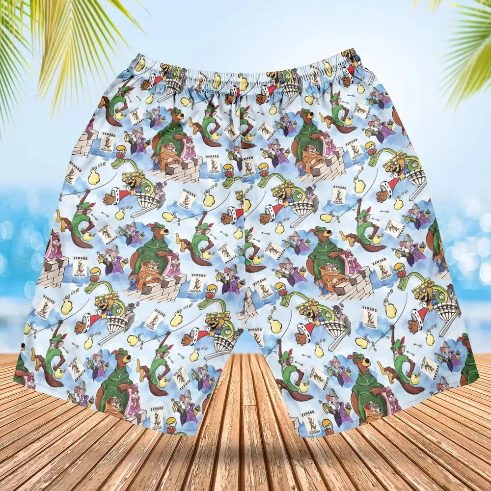 Robin Hood Characters Pattern Hawaiian Short - 2