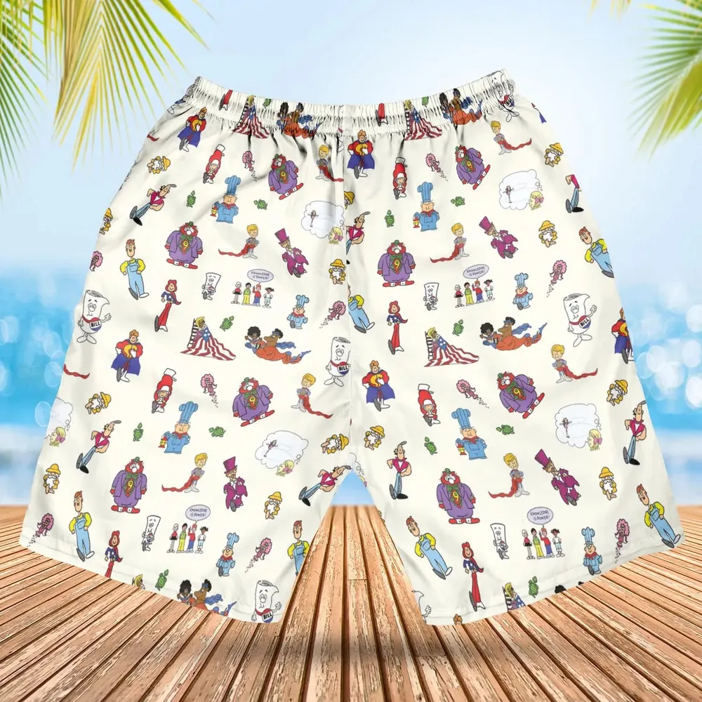 Schoolhouse Rock Characters Hawaiian Short - 2
