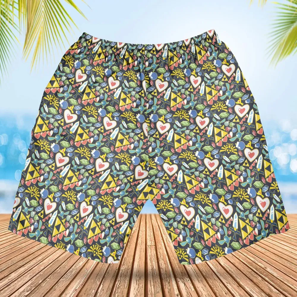 Zelda Theme Items Hawaiian Short - 2