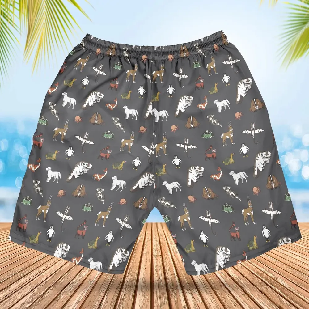 Menagerie Appa Sky Bison Momo Naga Pabu Avartar The Last Airbender Hawaiian Short - 2