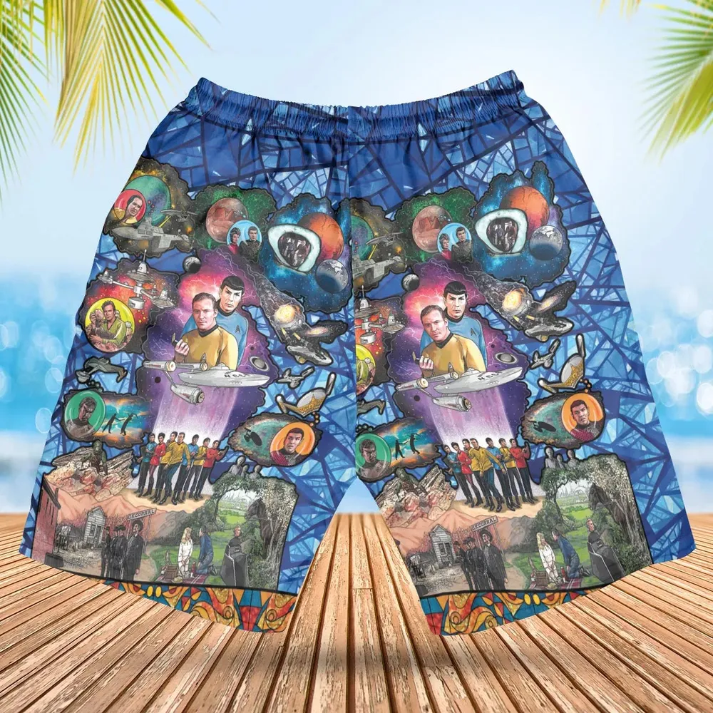 The Beginning Star Trek Pattern Hawaiian Short - 2