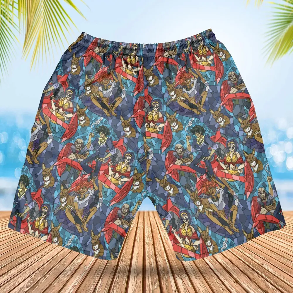 Spike Spiegel Faye Valentine Edward Wong Cowboy Bebop Hawaiian Short - 2