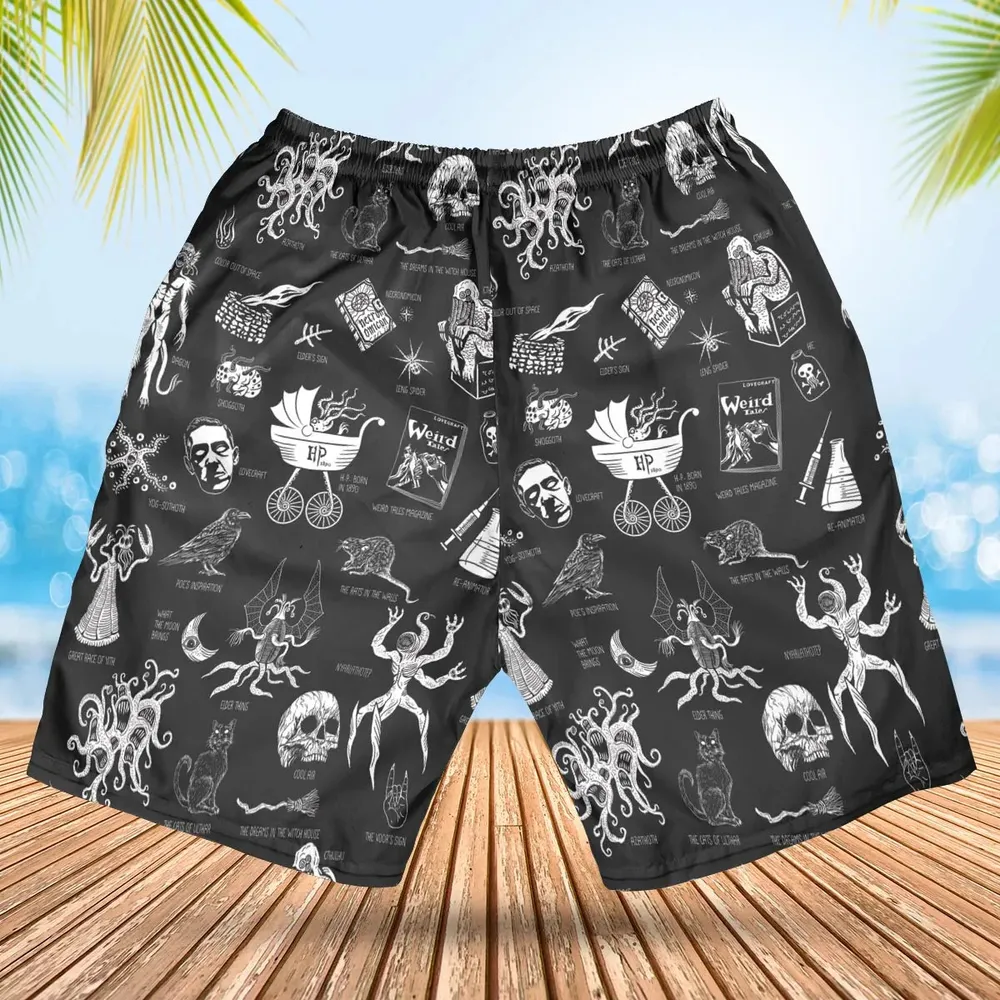 H.P. Lovecraft Monsters Hawaiian Short - 2