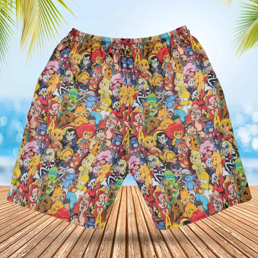 Old Cartoon Characters Hawaiian Short - 2