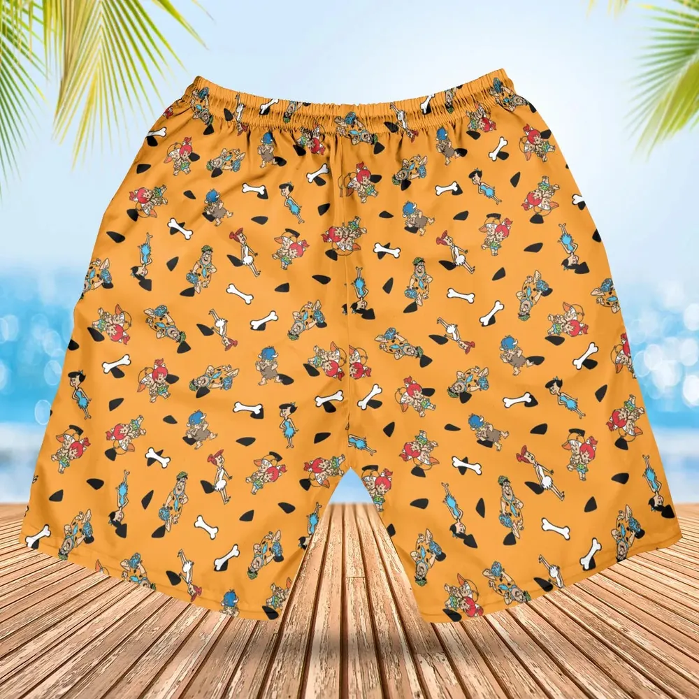 Stone Age The Flintstones Characters Hawaiian Short - 2