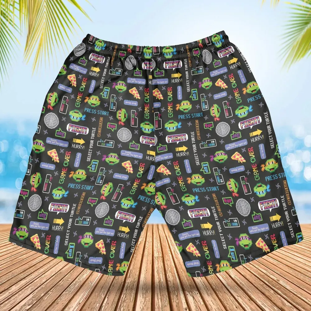 The TMNT Pixel Characters Hawaiian Short - 2