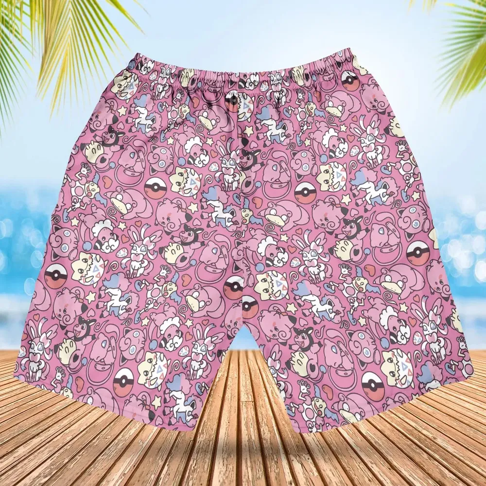 Fairy Pokemon Pattern Hawaiian Short - 2