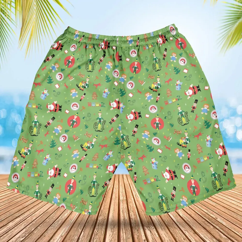 ELF Christmas Pattern Hawaiian Short - 2