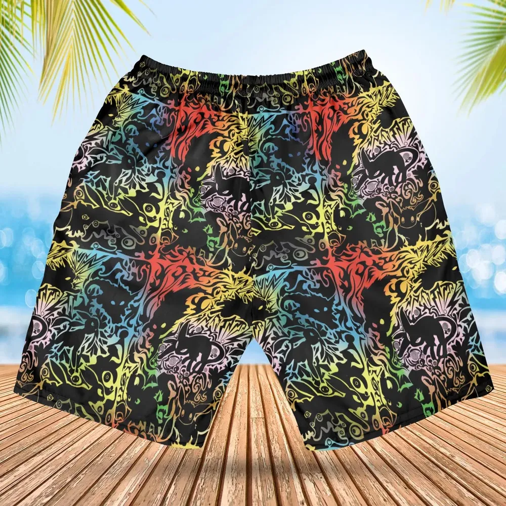 Eevee Pokemon Black Hawaiian Short - 2
