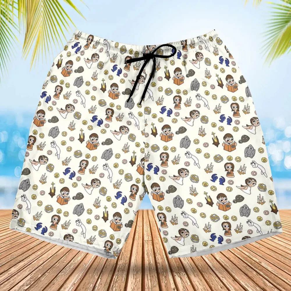 Doodle Luck Dragon Falkor The Neverending Story Hawaiian Short - 1