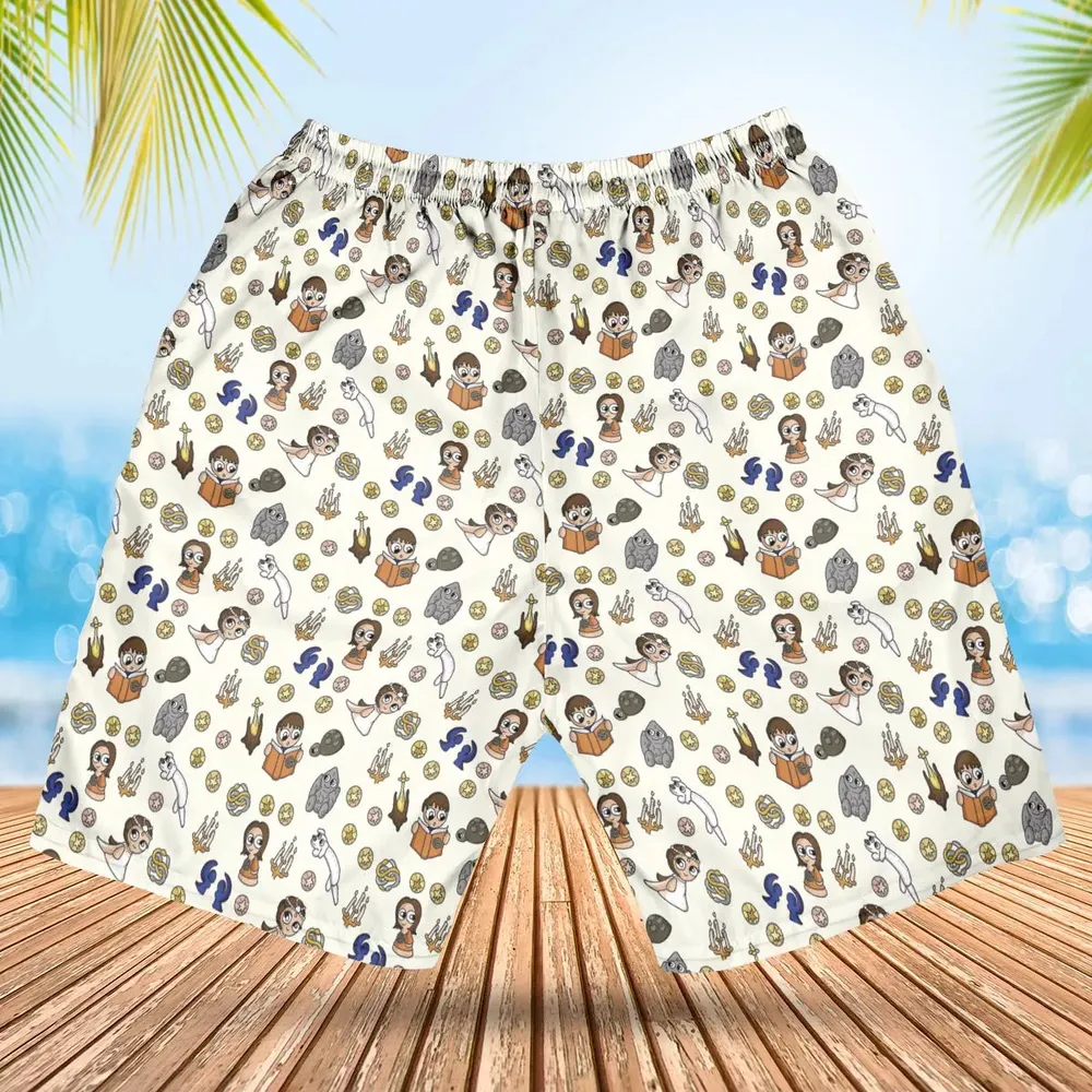 Doodle Luck Dragon Falkor The Neverending Story Hawaiian Short - 2
